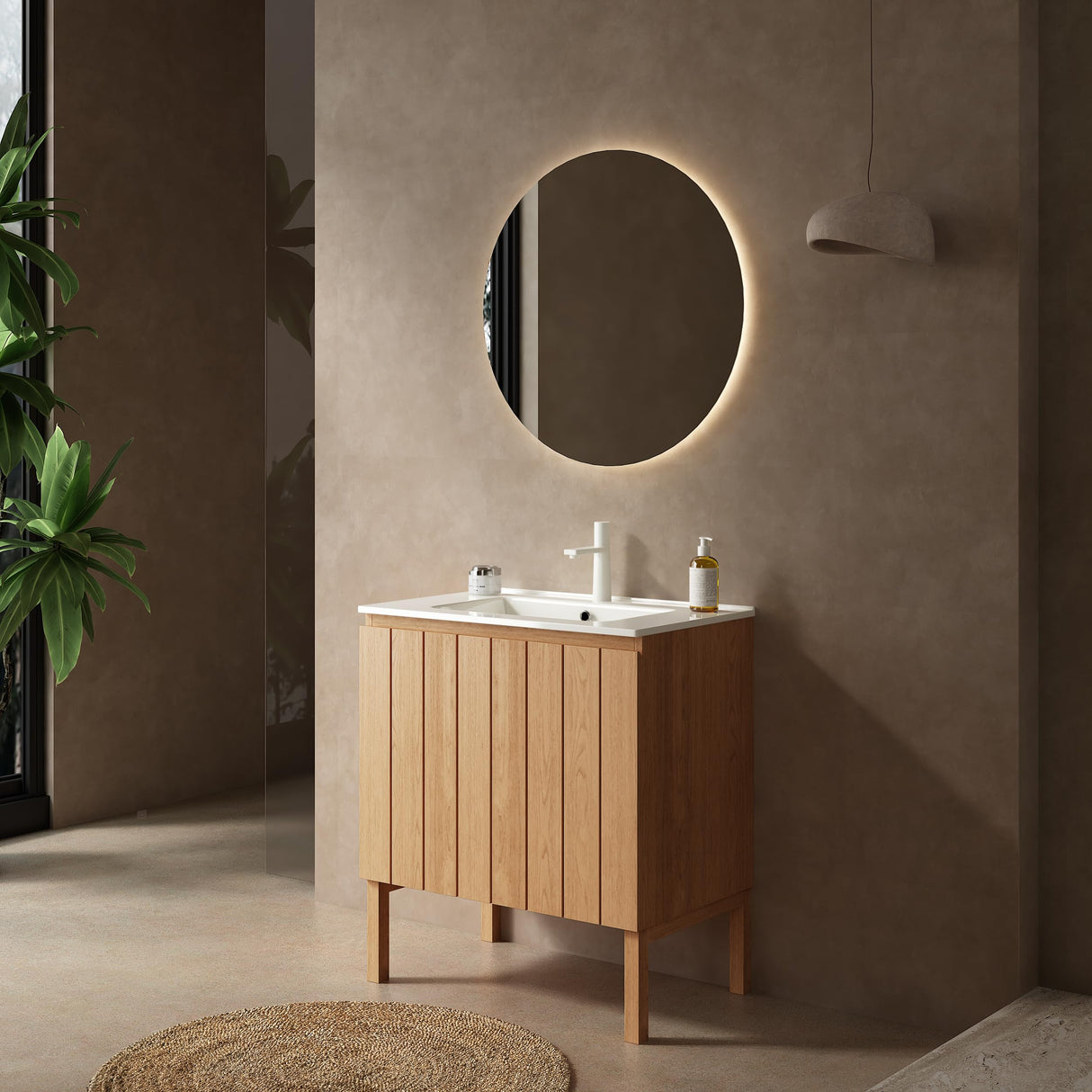 30" Bathroom Vanity with Sink, Modern Freestanding Bathroom Storage Cabinet