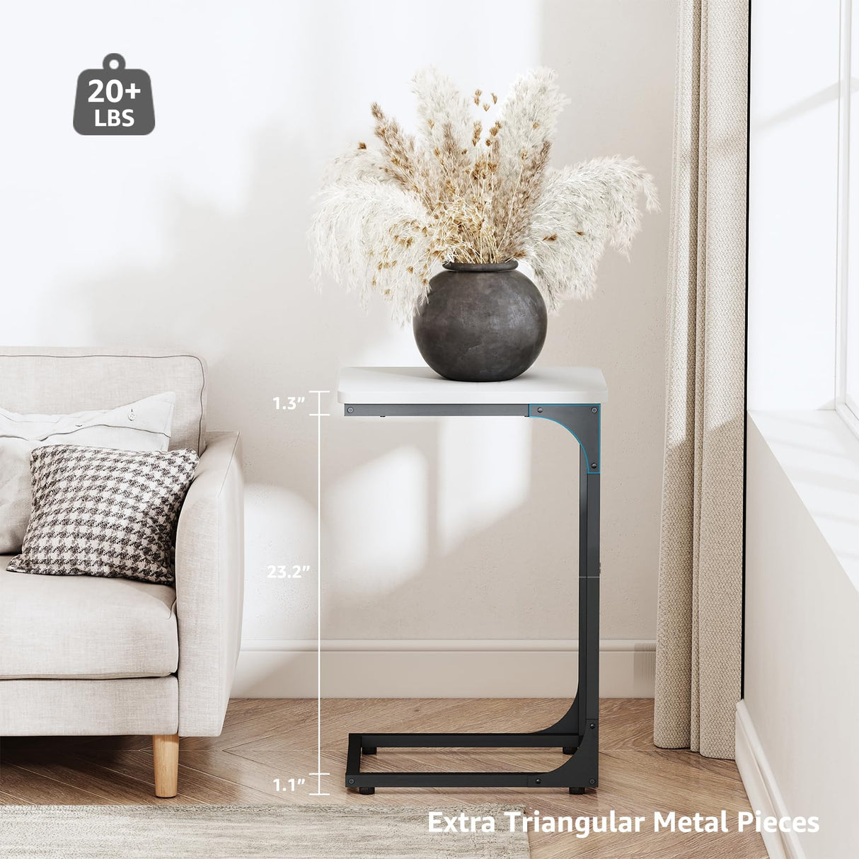 C Table Side Table Set of 2 Living Room Sets C Shaped Couch Tray End Tables Modern