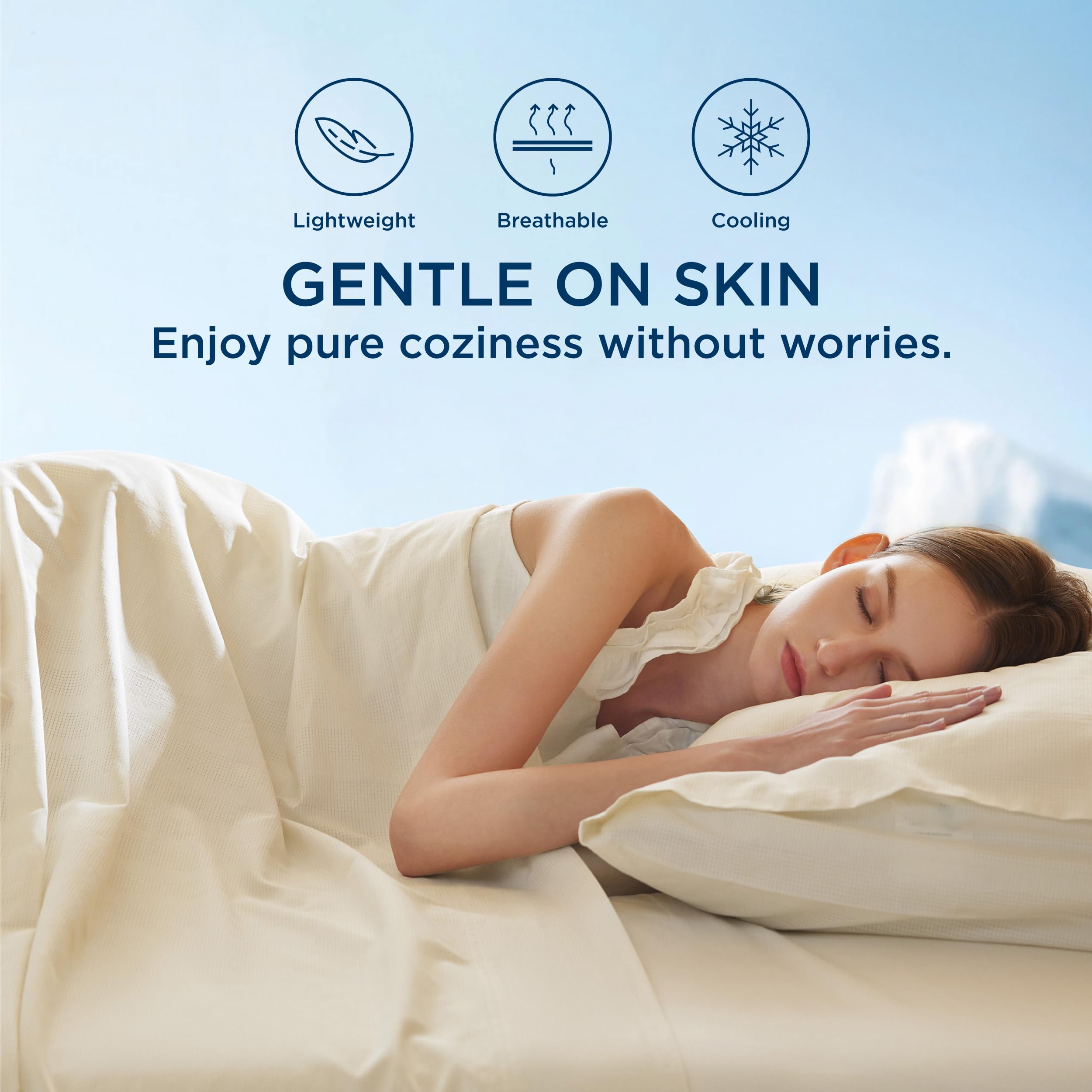 Cooling Sheets for Hot Sleeper, Lyocell Cotton Queen Size Sheets, Temperature