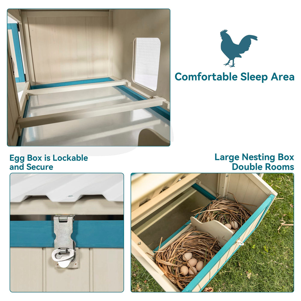 ClearTop Chicken Coop with Nesting Box & Transparent Panels