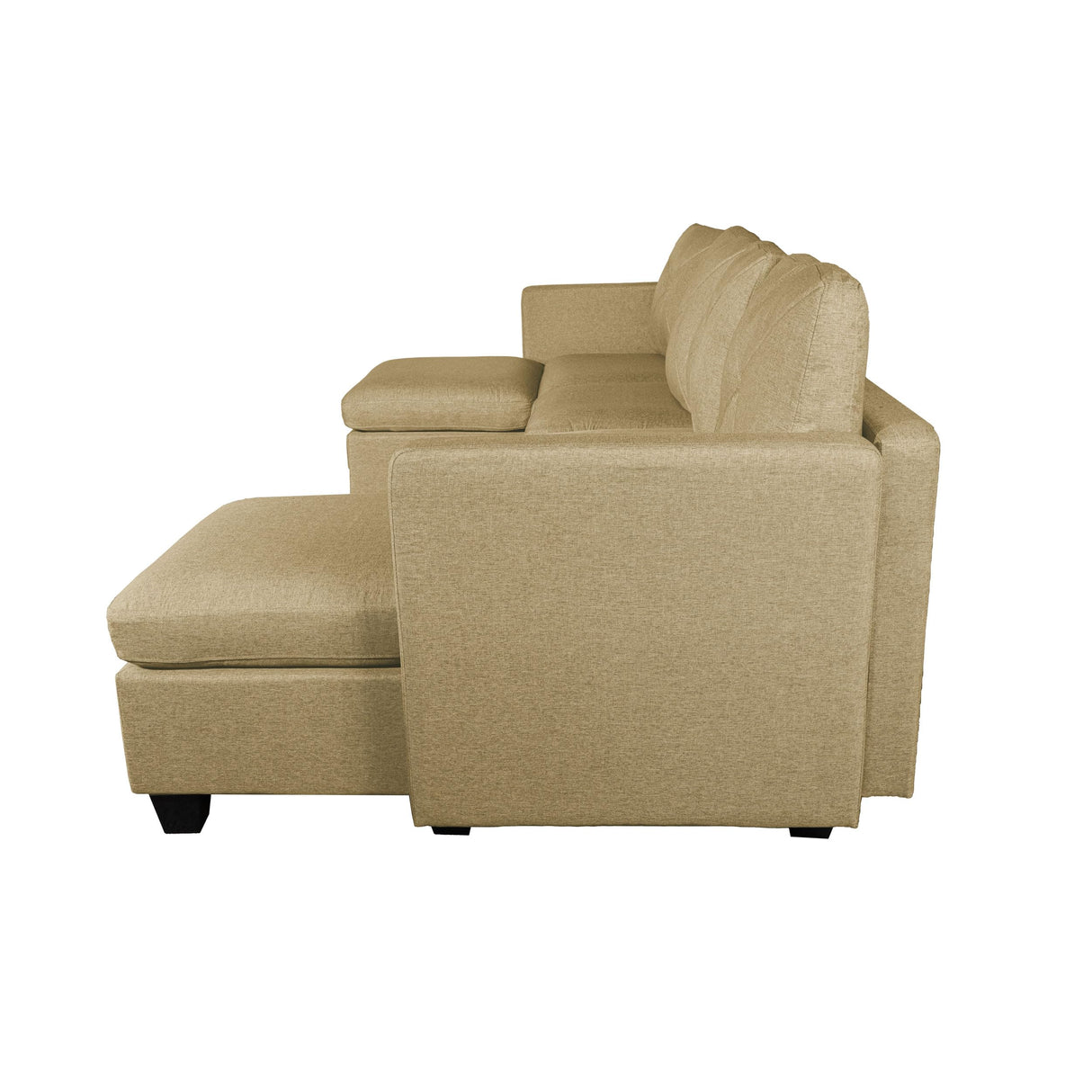 Modular Sectional Sofa, Linen Fabric Convertible U Shaped Couch