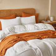 Muslin Duvet Cover Set, 100% Washed Cotton Duvet Cover Queen Size