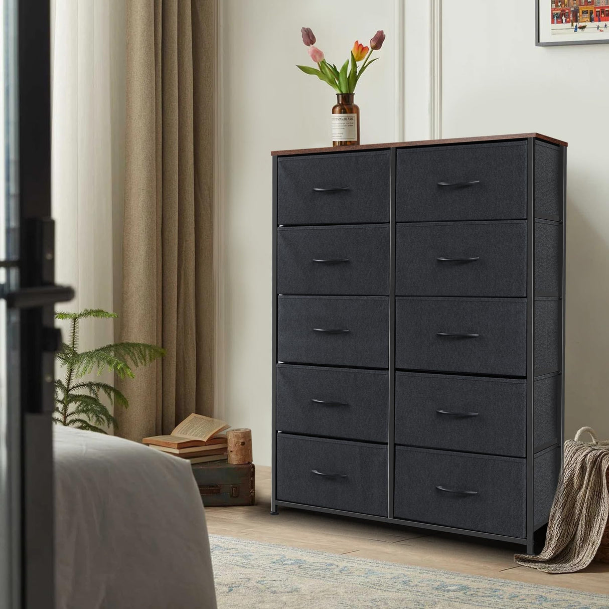 Dresser for Bedroom with 10 Drawers, Chest of Drawers, Storage Drawers Organizer Unit,