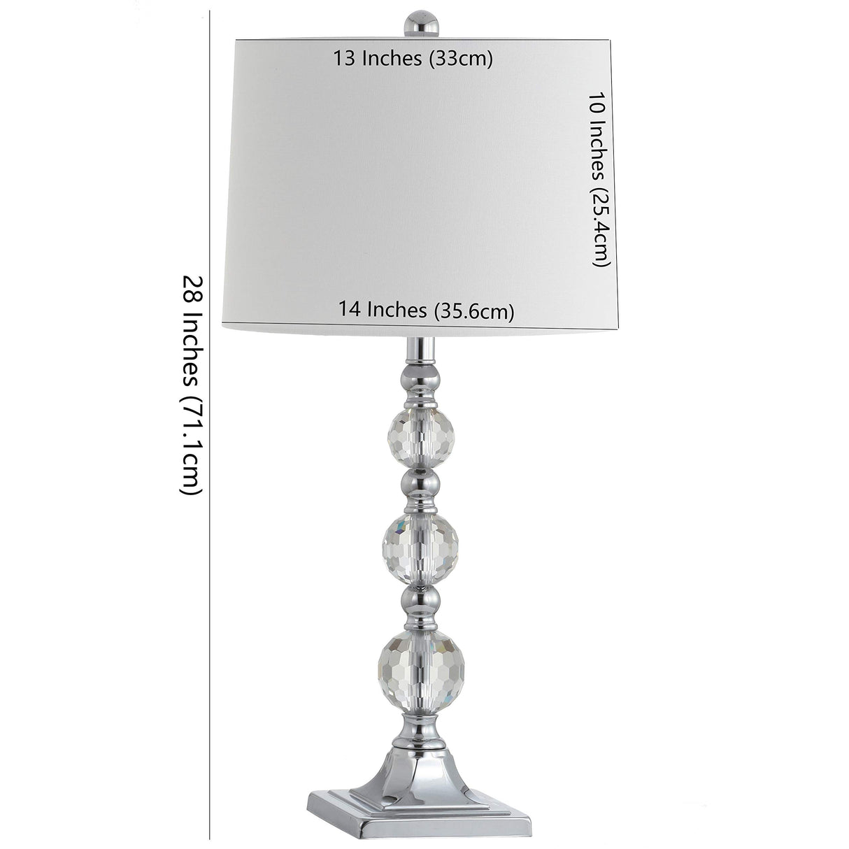 Lighting Collection Maeve Modern Crystal Ball 28-inch Bedroom Living Room Home Office