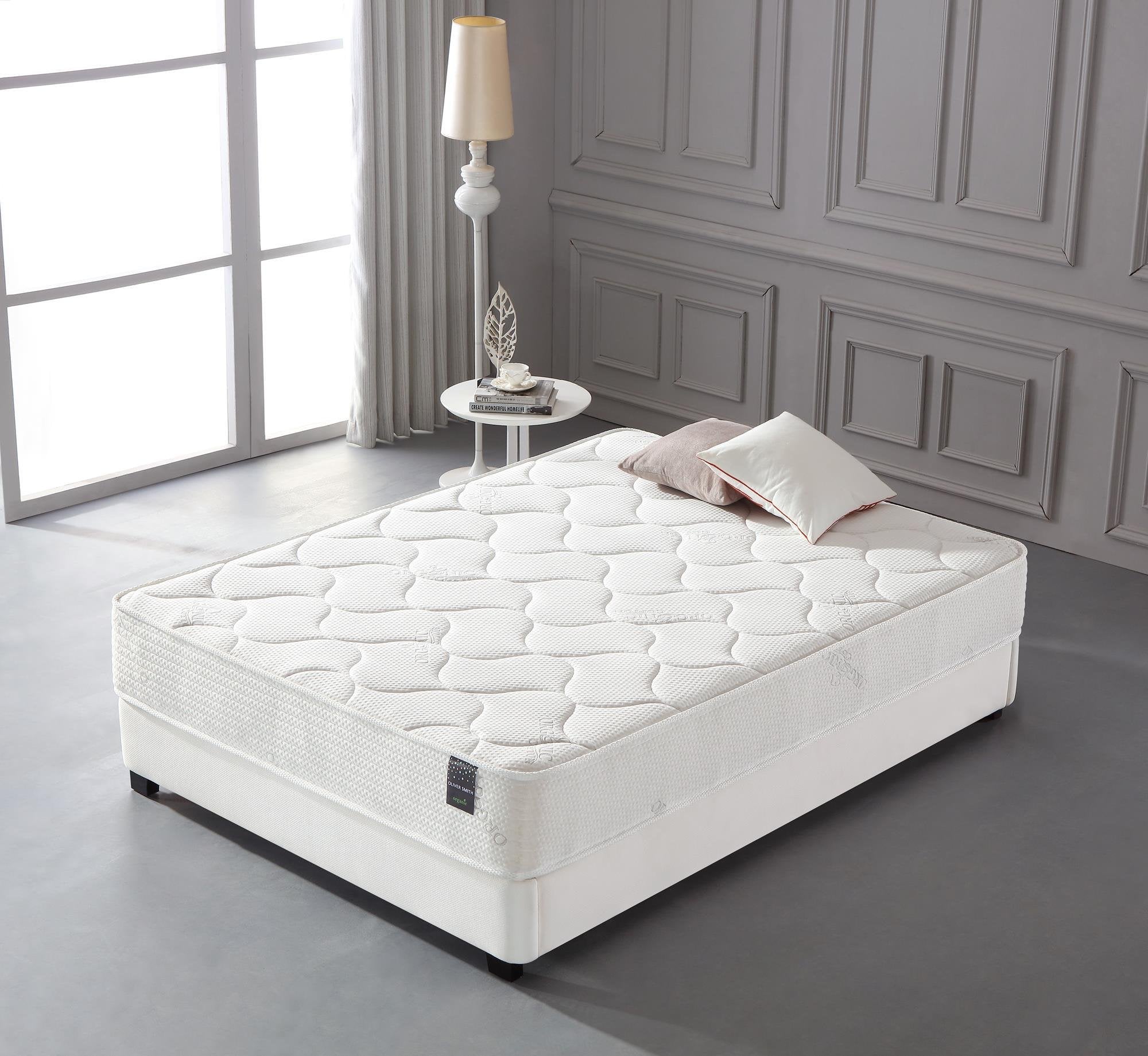 Cool Memory Foam & Pocket Spring Oliver Smith Organic 10 inch Mattress, Queen 2019