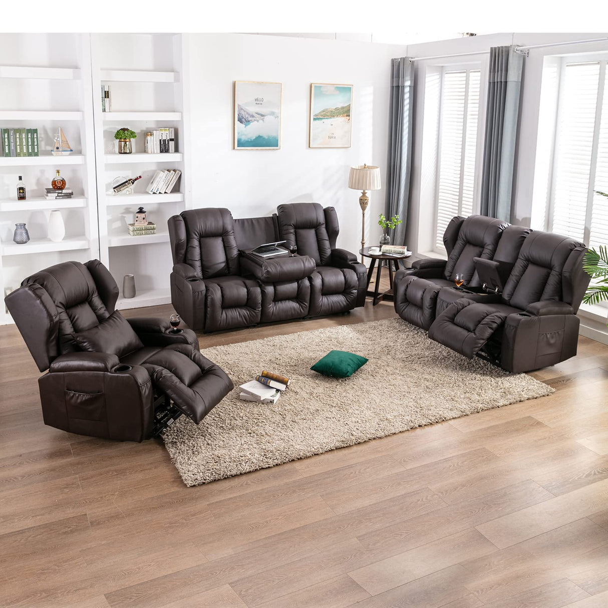 RV Loveseat Recliner Sofa - RV Manual Recliner Loveseat