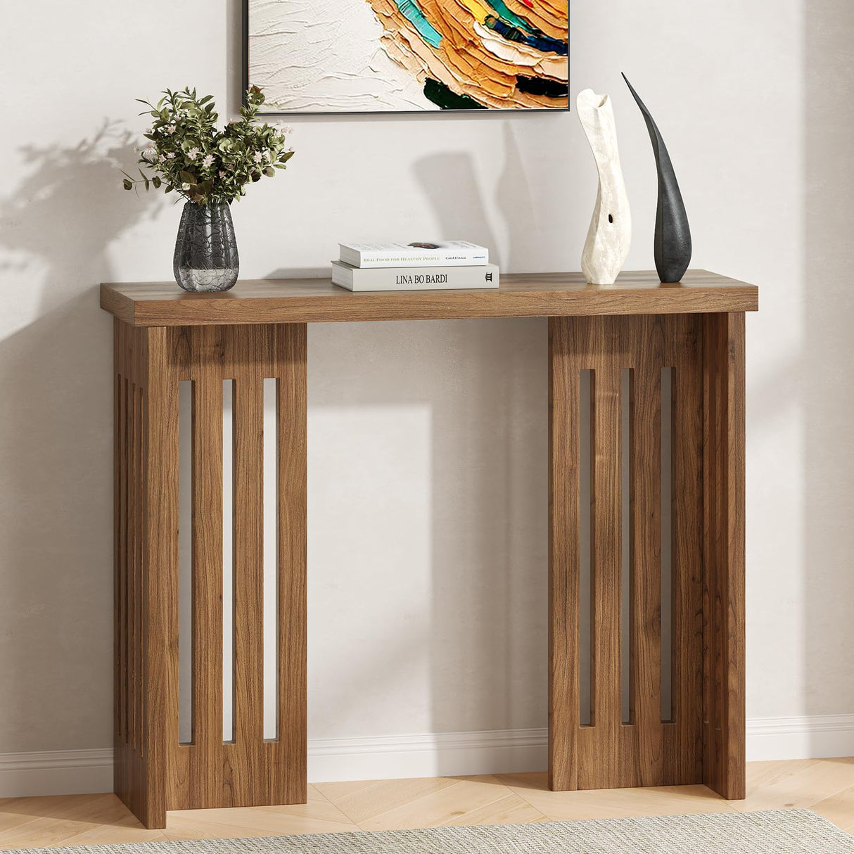 39" Narrow Console Table, Minimalist Entryway Table for Hallway
