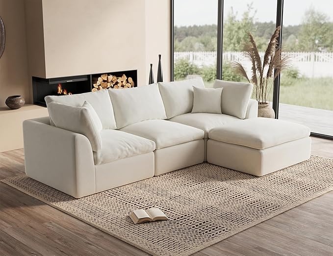 110" Cloud Sectional Couches for Living Room