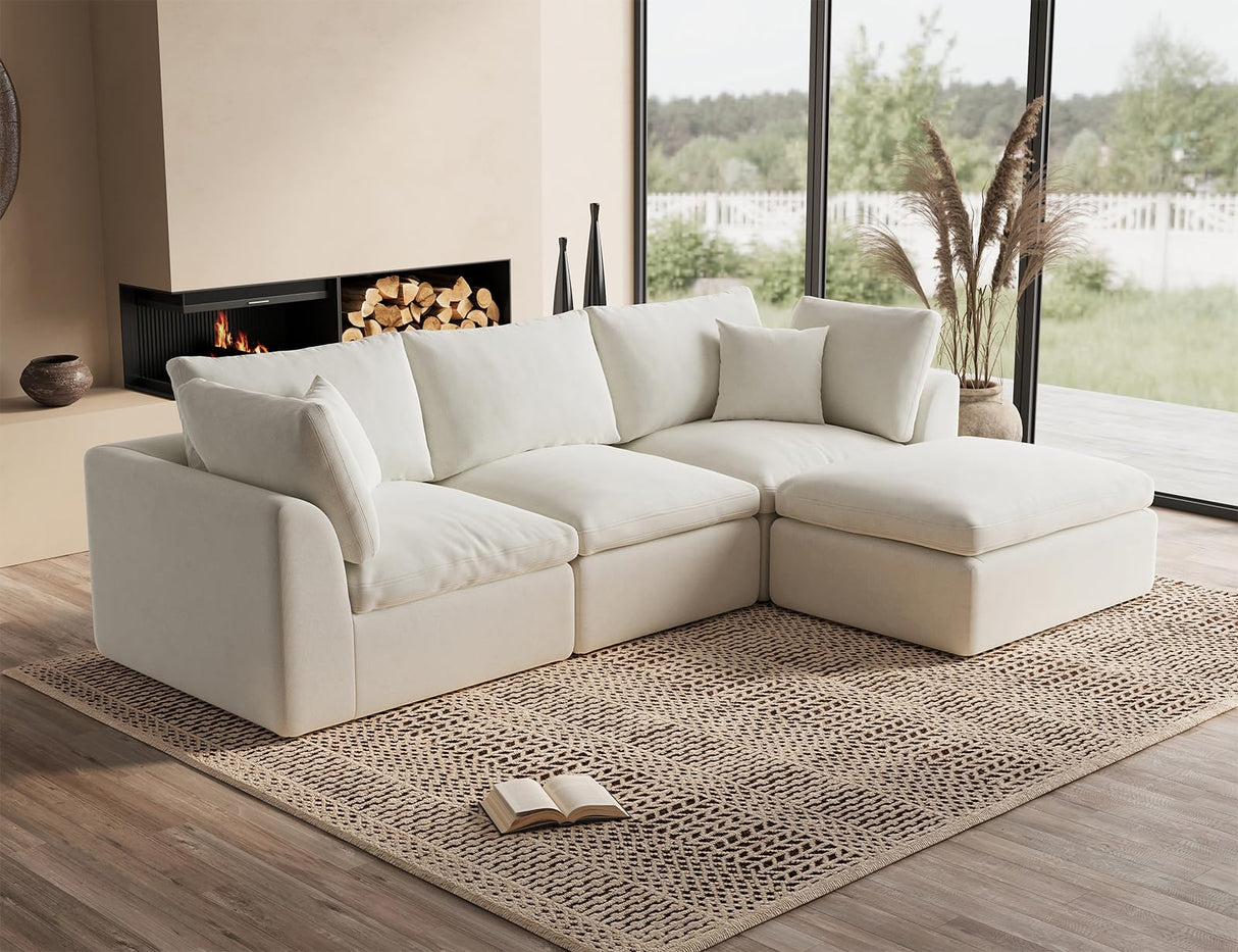 110" Cloud Sectional Couches for Living Room