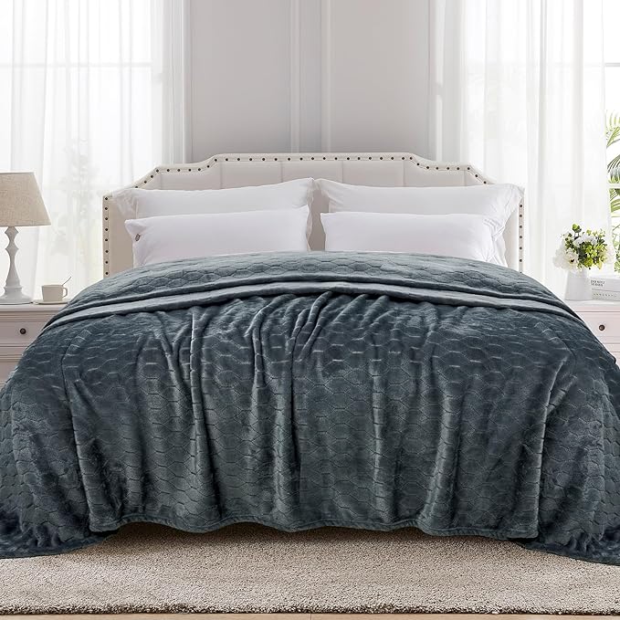 Fleece Bed Blanket King Super Soft Fluffy Fuzzy Plush Blanket
