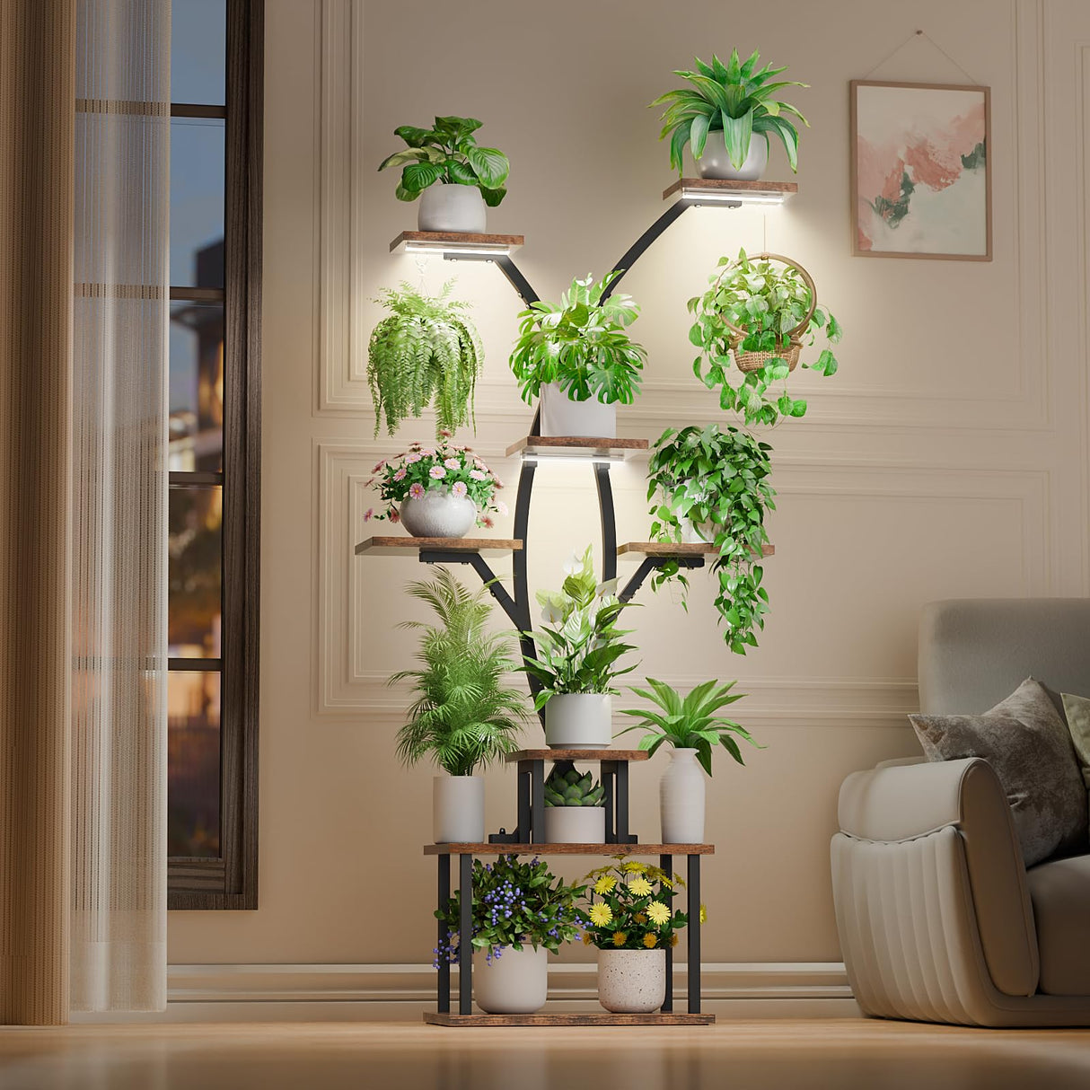 PlantEdge 7 – 7 Tier Metal Corner Plant Stand
