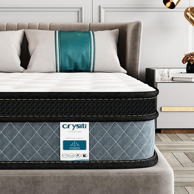 King Mattress, 10 Inch Memory Foam Mattress with Innerprings Hybrid King Mattress in a Box Pressure