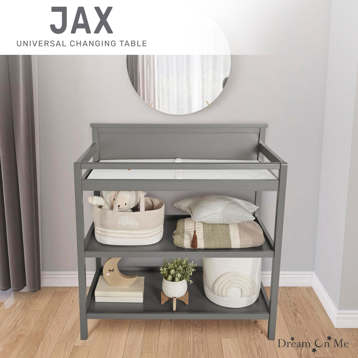 Jax Universal Changing table, Storm Grey