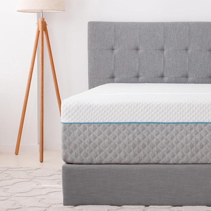 Queen Mattress 14 Inch, Charcoal Gel Memory Foam Mattress Bed in a Box