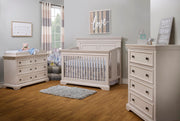 Furniture Portofino Crib,Classic 4-In-1 Convertible Crib,Brushed Ivory Crib Made of Wood