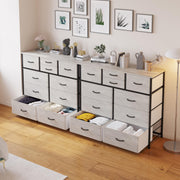 10-Drawer Dresser, Fabric Storage Dresser Drawers for Bedroom