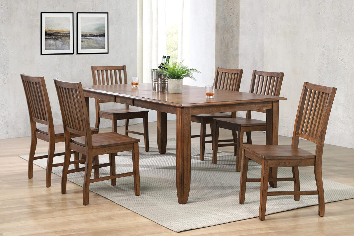 Simply Brook Dining Table - Amish Brown Solid Wood
