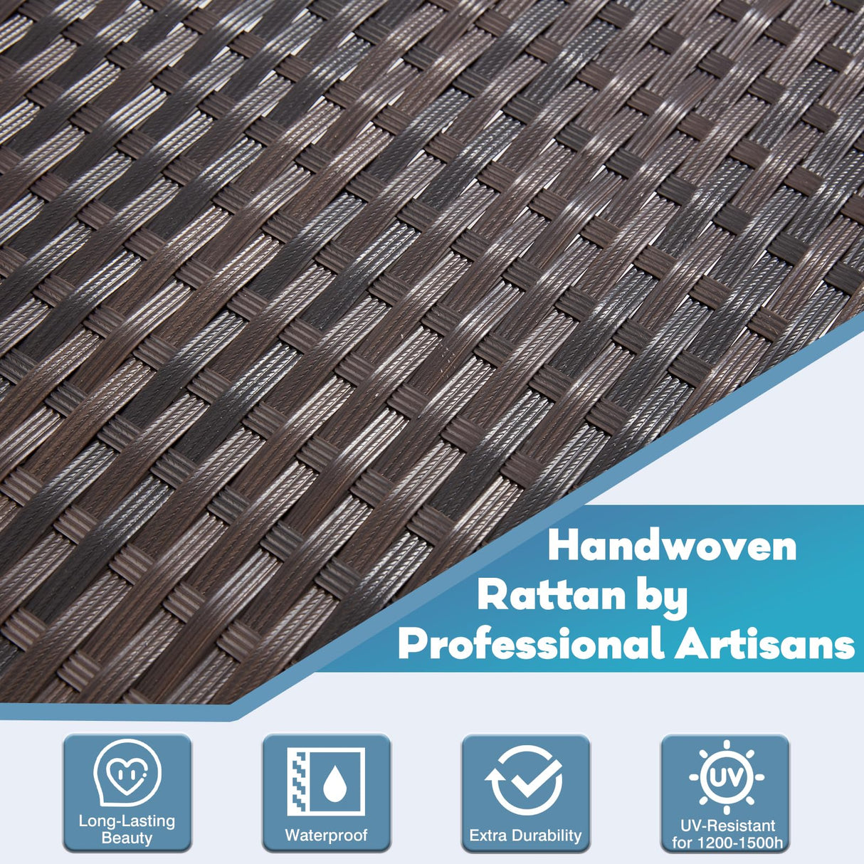 Yalissey Outdoor Lounge Chairs, Pool Lounge Chairs Set of 2, Outdoor Chaise Lounge with Adjustable Backrest & Cup Holder,Blue