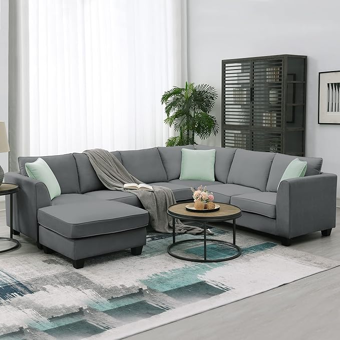 Couches for Living Room 2-Piece Modern Couch with Right Chaise Sectional