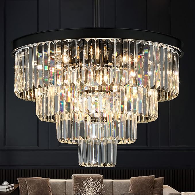 Crystal Chandeliers for Dining Room Light Fixtures Over Table