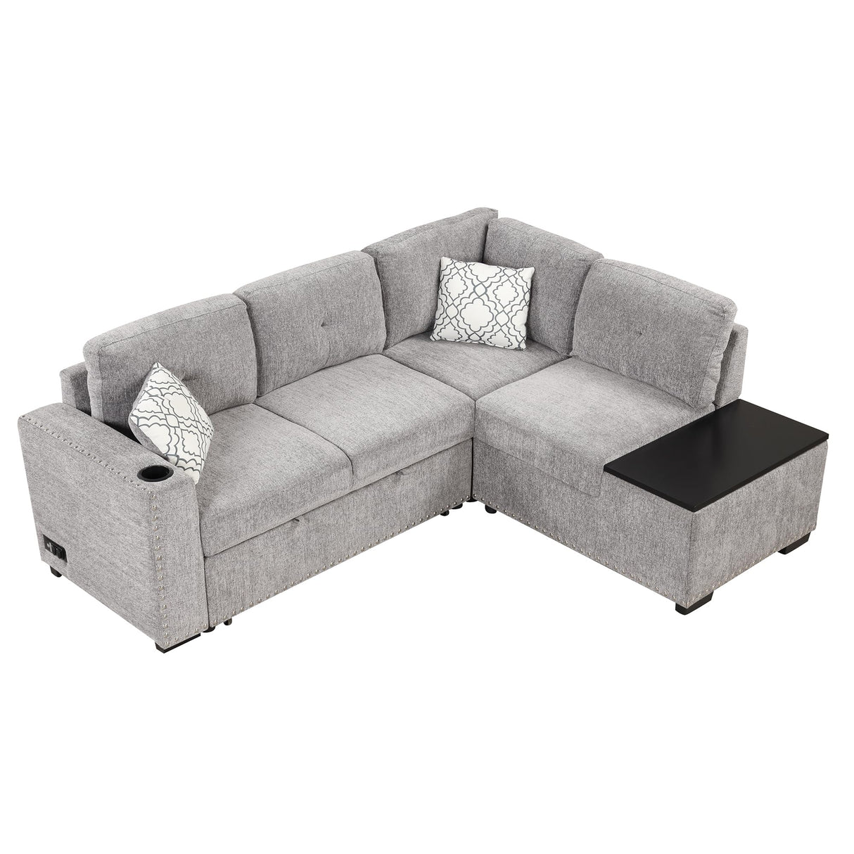 Out Sleeper Sofa L-Shape Sofa, Reversible Sectional Sofa