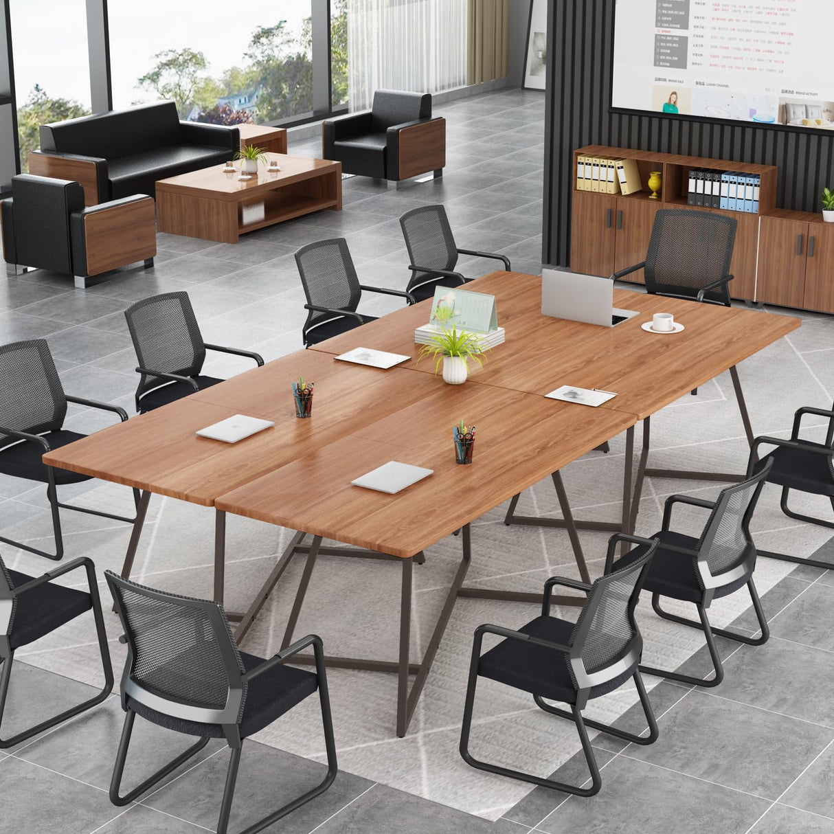 6FT Conference Table, 70.8L x 35.4W x 30.7H Inches Office Table