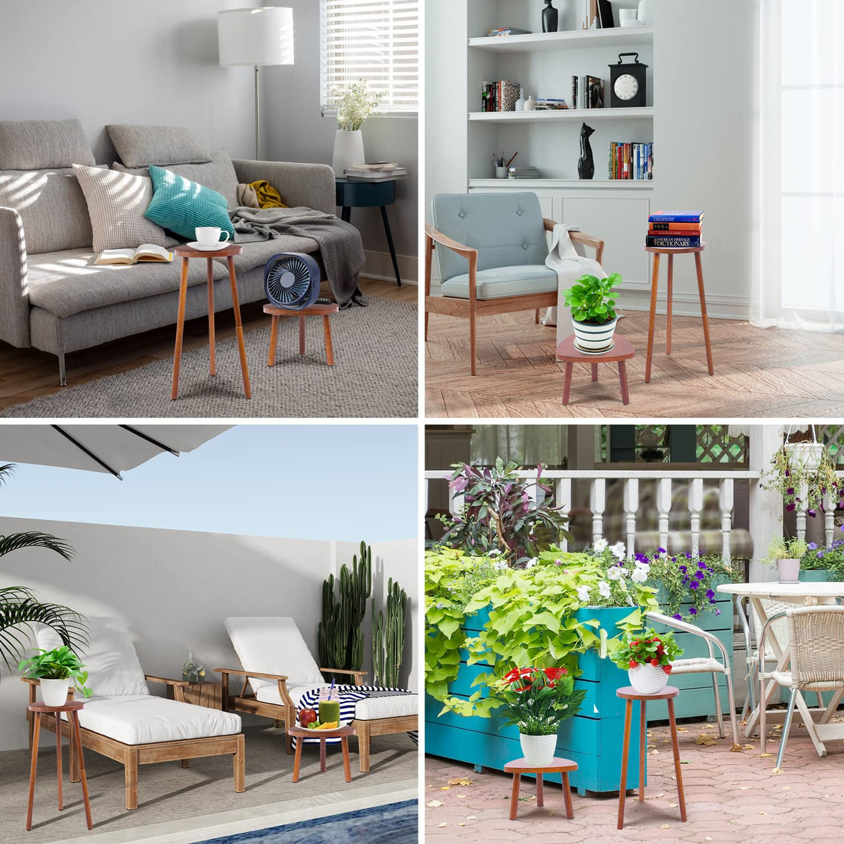 WoodHaven 2-Tier Convertible Wooden Plant Stand