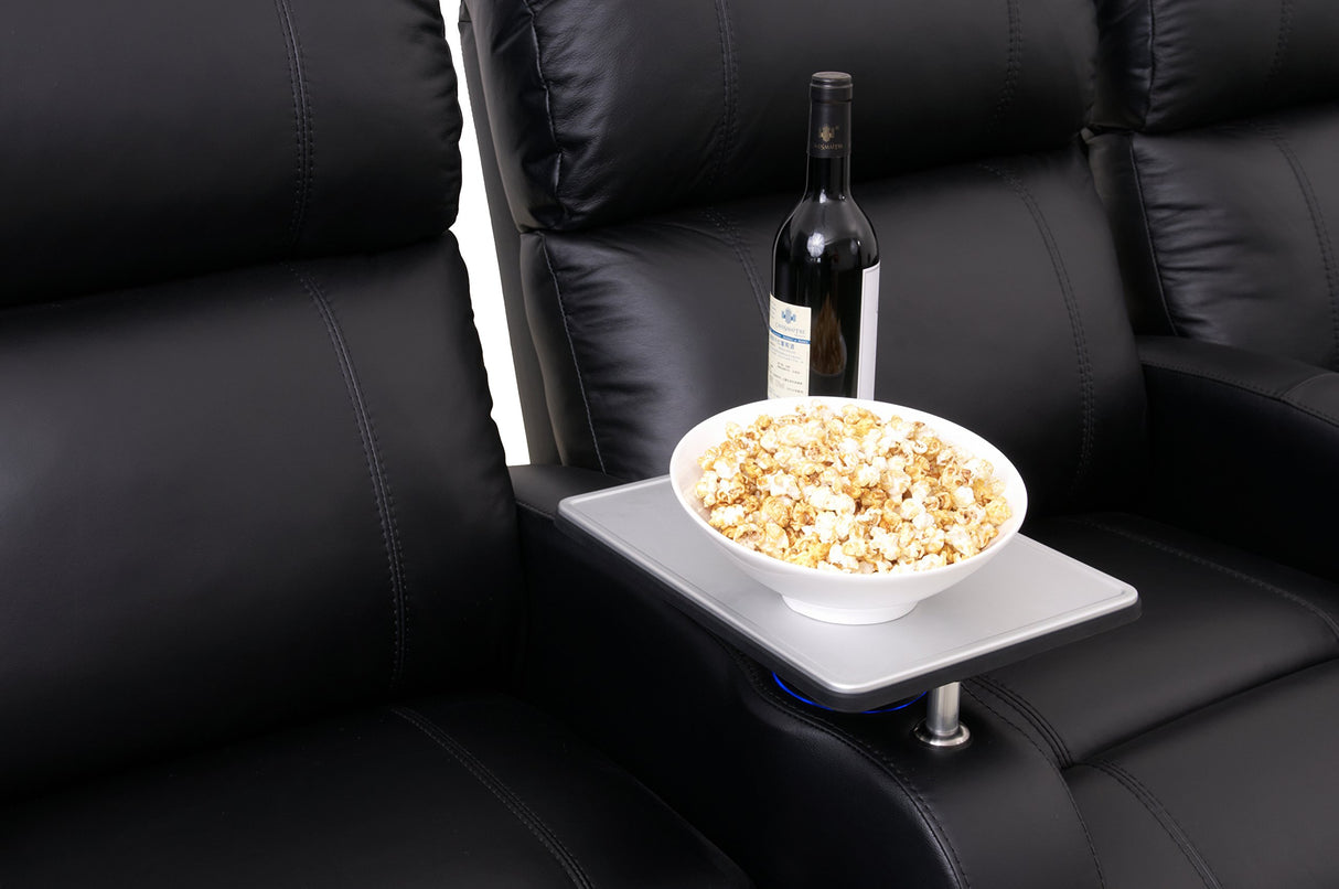 Diesel XS950 Home Theatre Chairs Black Leather - Accessory Dock - Memory Foam