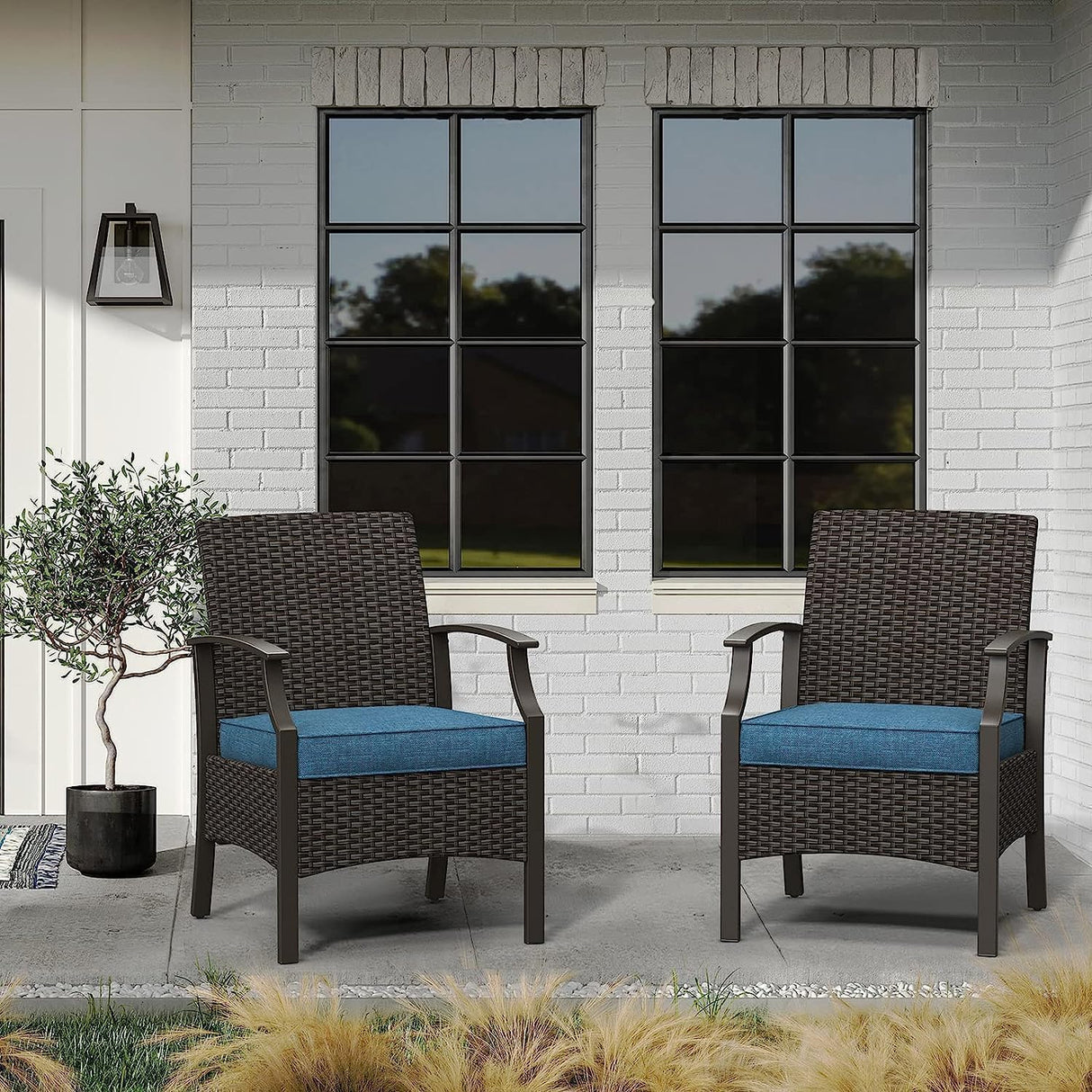 Wicker Outdoor Dining Chairs Patio Seating