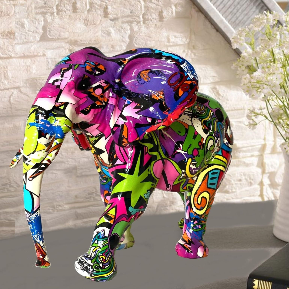 Elephant African Multicolor 35.5 * 20 * 24.5