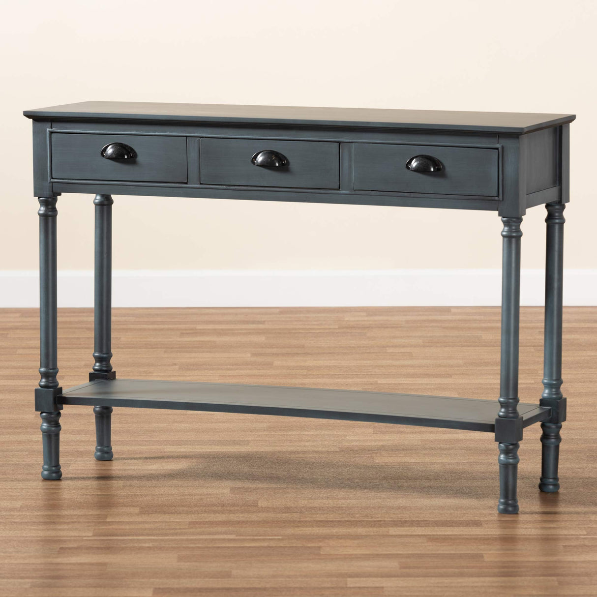 Garvey Console Tables, Dark Blue Gray