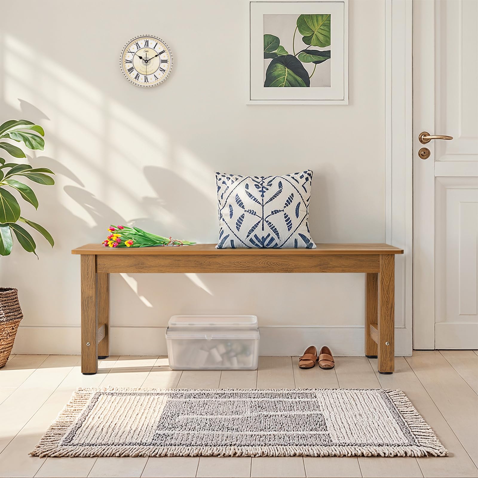 Outdoor Bench, 2-Person Poly Lumber Garden Bench