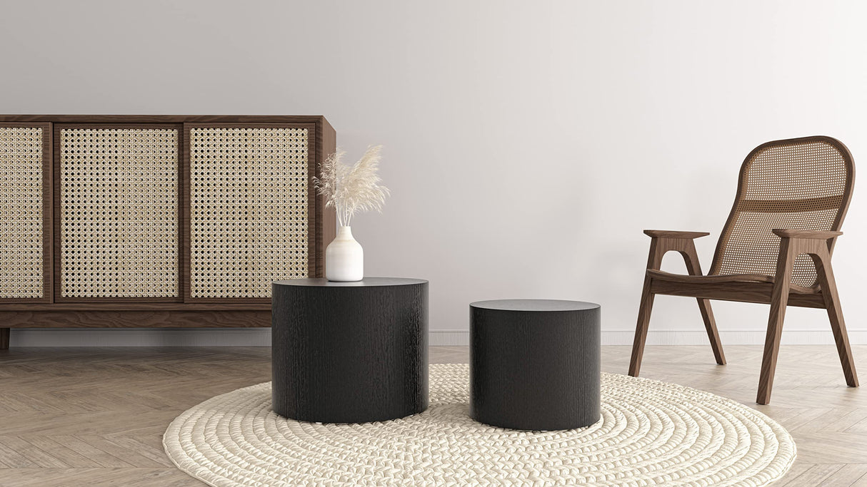 End Table Set of 2, Shape Nesting, for Multi Spaces, Bed Room, Living Room