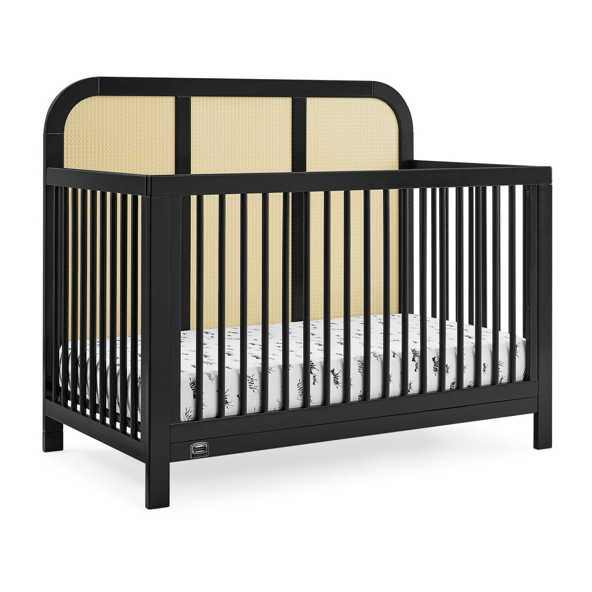 Theo 6-in-1 Convertible Crib - Greenguard Gold Certified, Black/Textured Almond