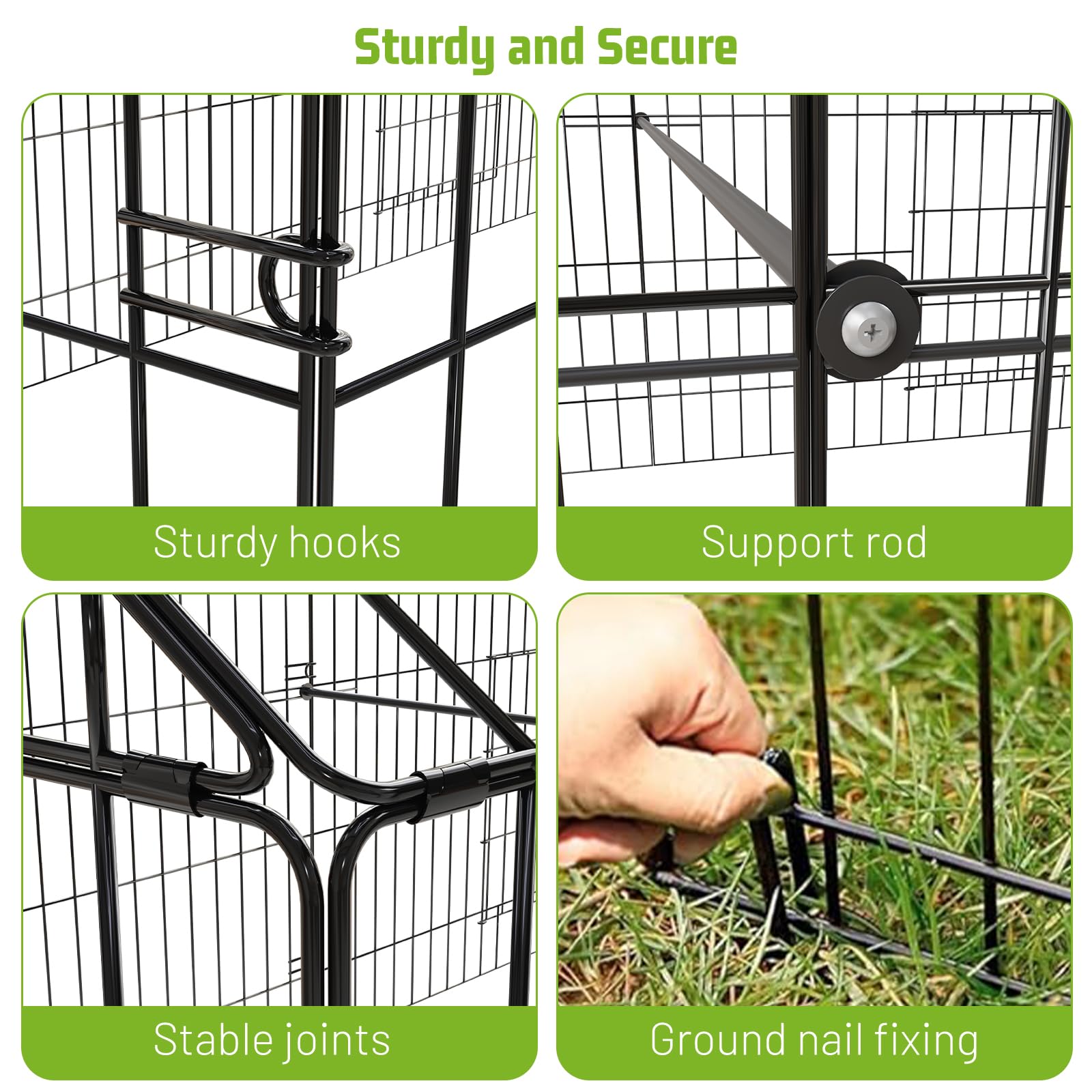 Metal Chicken Coop 86"×40"×40" Chicken Run with Waterproof Cover Portable Poultry Cage Walk in Hen House
