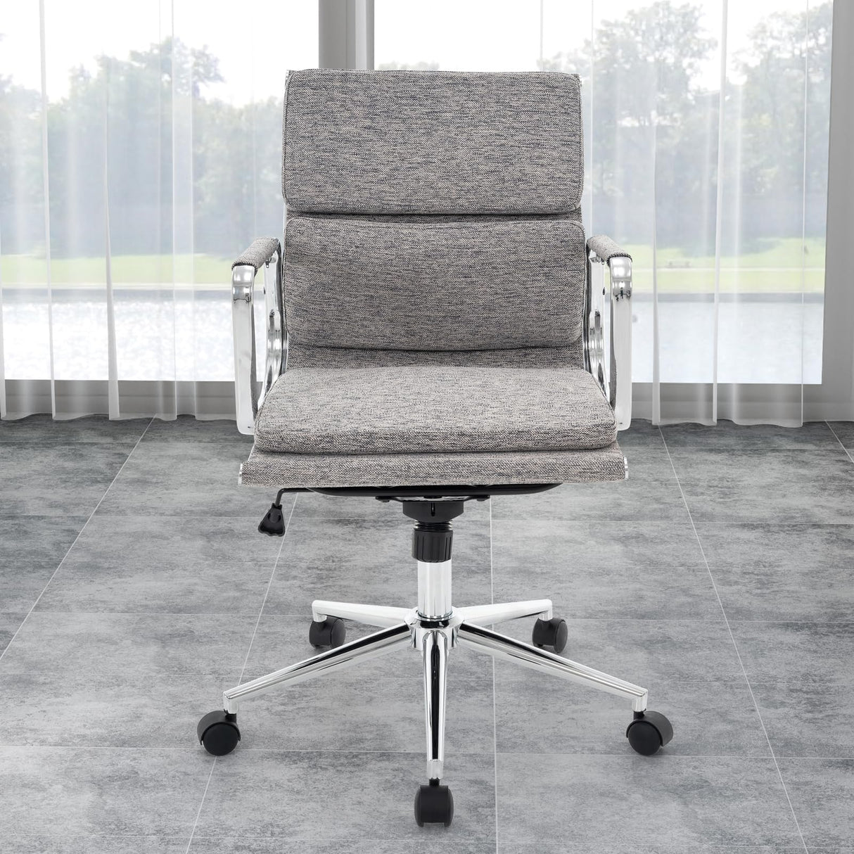 Office Desk Chair, Ergonomic Office Chair, Mid Back Desk Chair with Adjustable Height