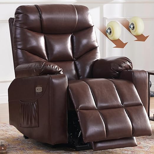 MotionEase Dual Motor Lift Recliner – with Heat, Massage & Wheels for Seniors