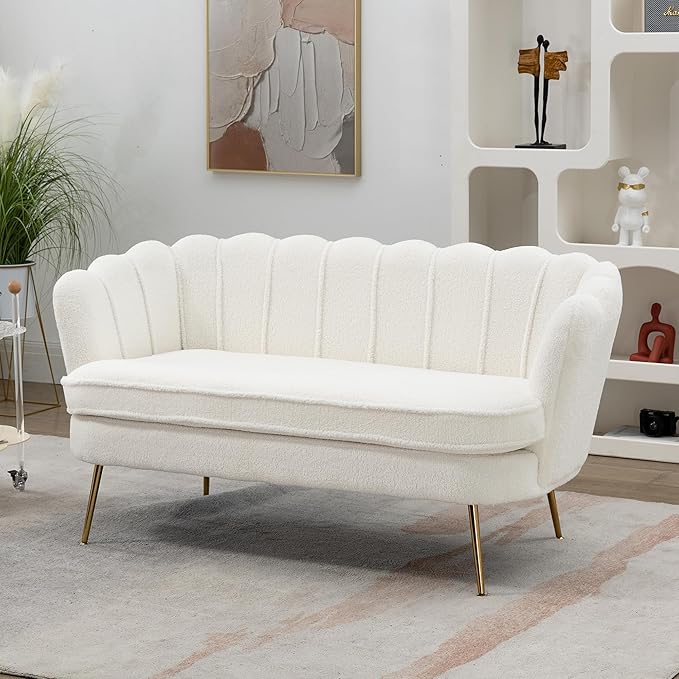 59” Small Modern Chenille Loveseat Sofa, 2-Seater Sofa