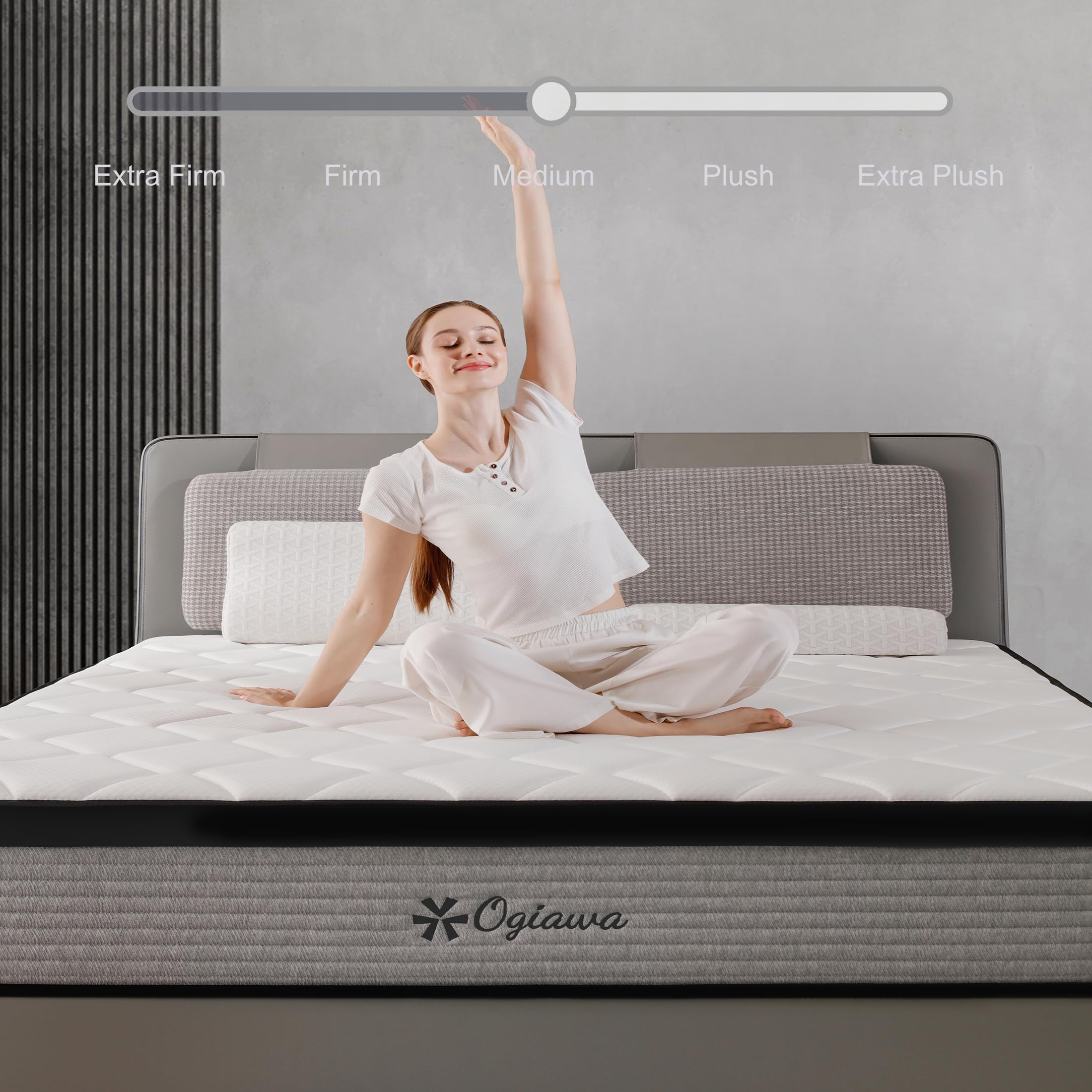 Queen Size Mattresses Memory Foam 10 inch Grey Queen Mattress