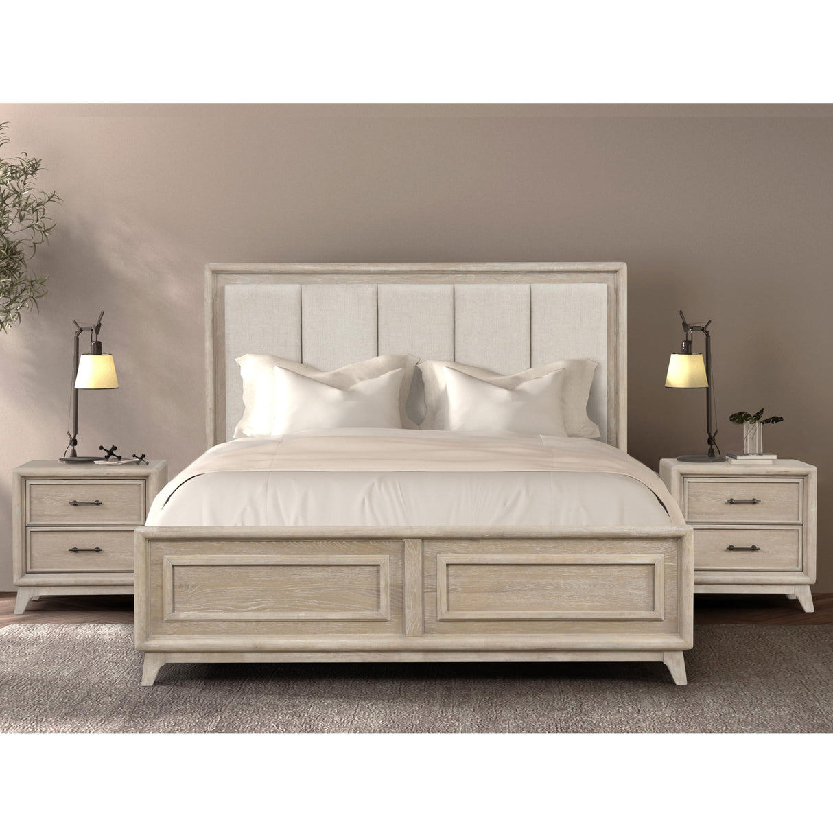 Veralyn Modern Solid Wood Brown Nightstand