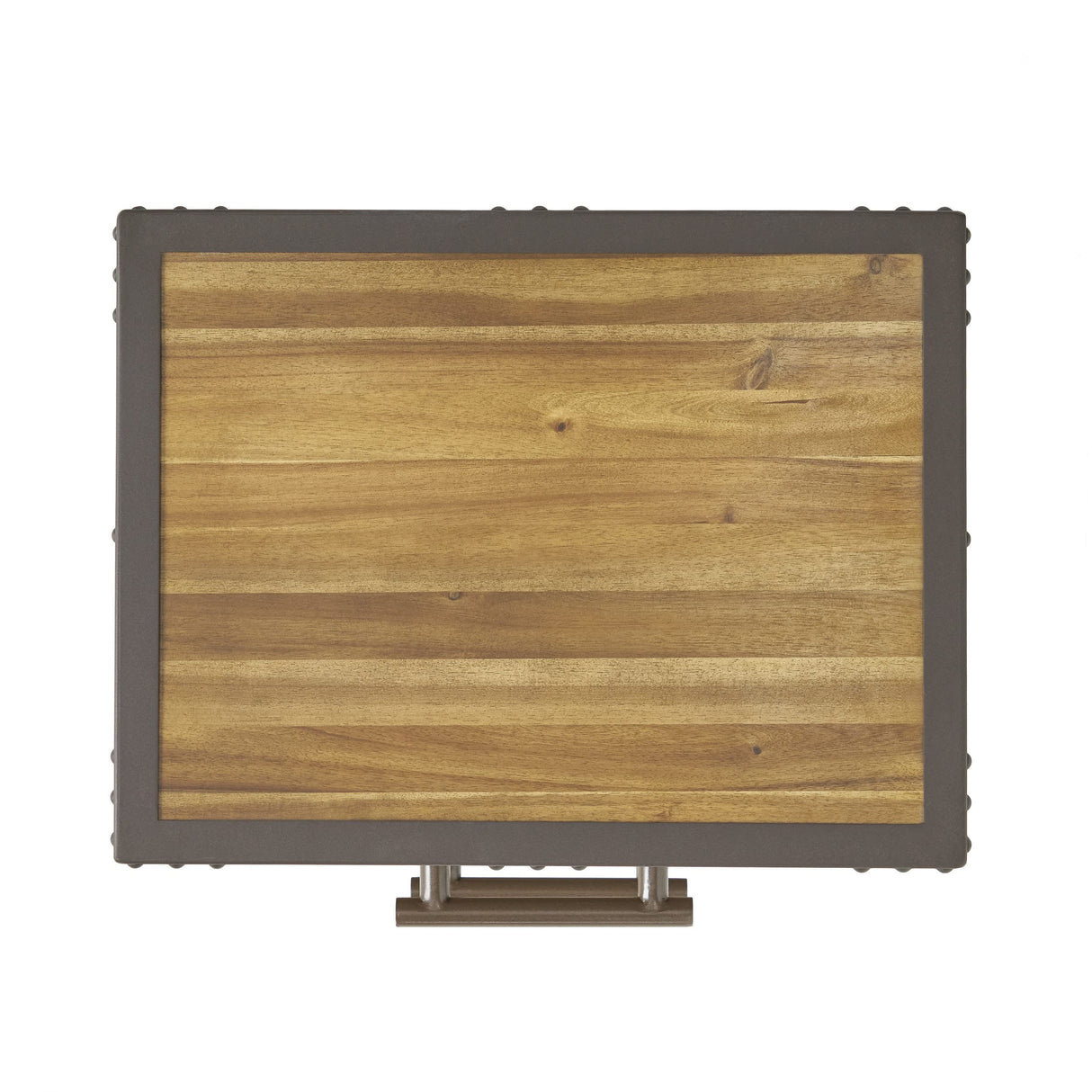 Lina Acacia Wood Two Drawer Night Stand, Natural Stained