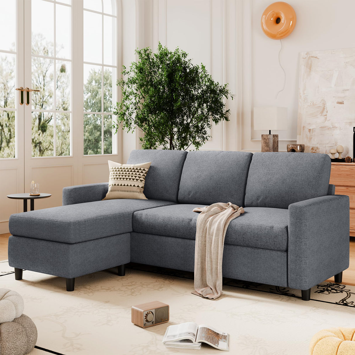 Sectional Sofa Couches for Living Room, L Shaped Couch with Reversible