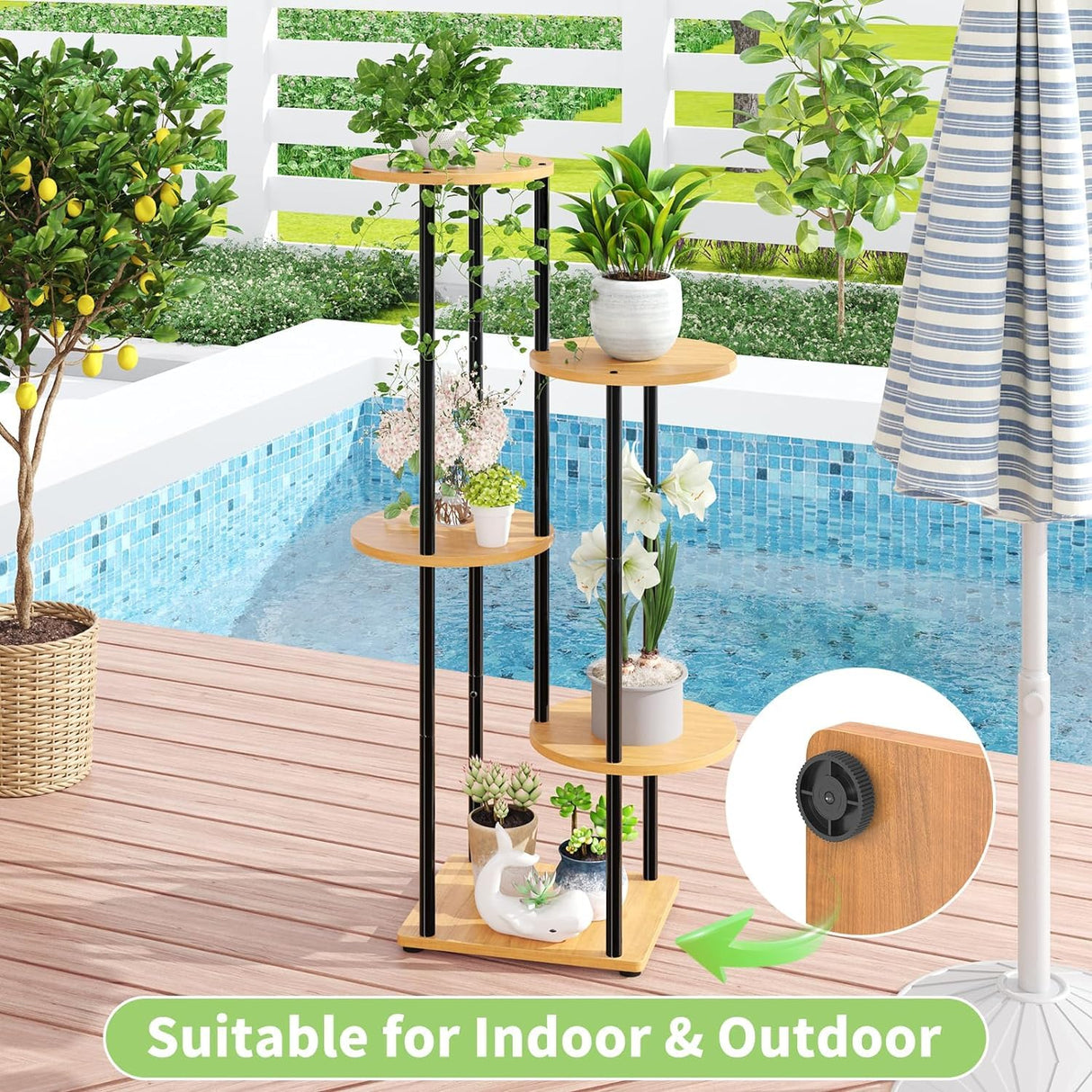 Simple Trending 5-Tier Plant Stand - Space-Saving