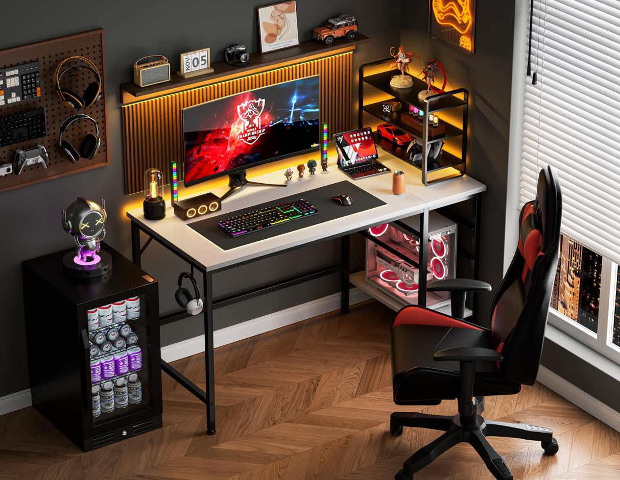 Office Desk, Computer Desk with Drawers 47" Study Writing Desks for Home