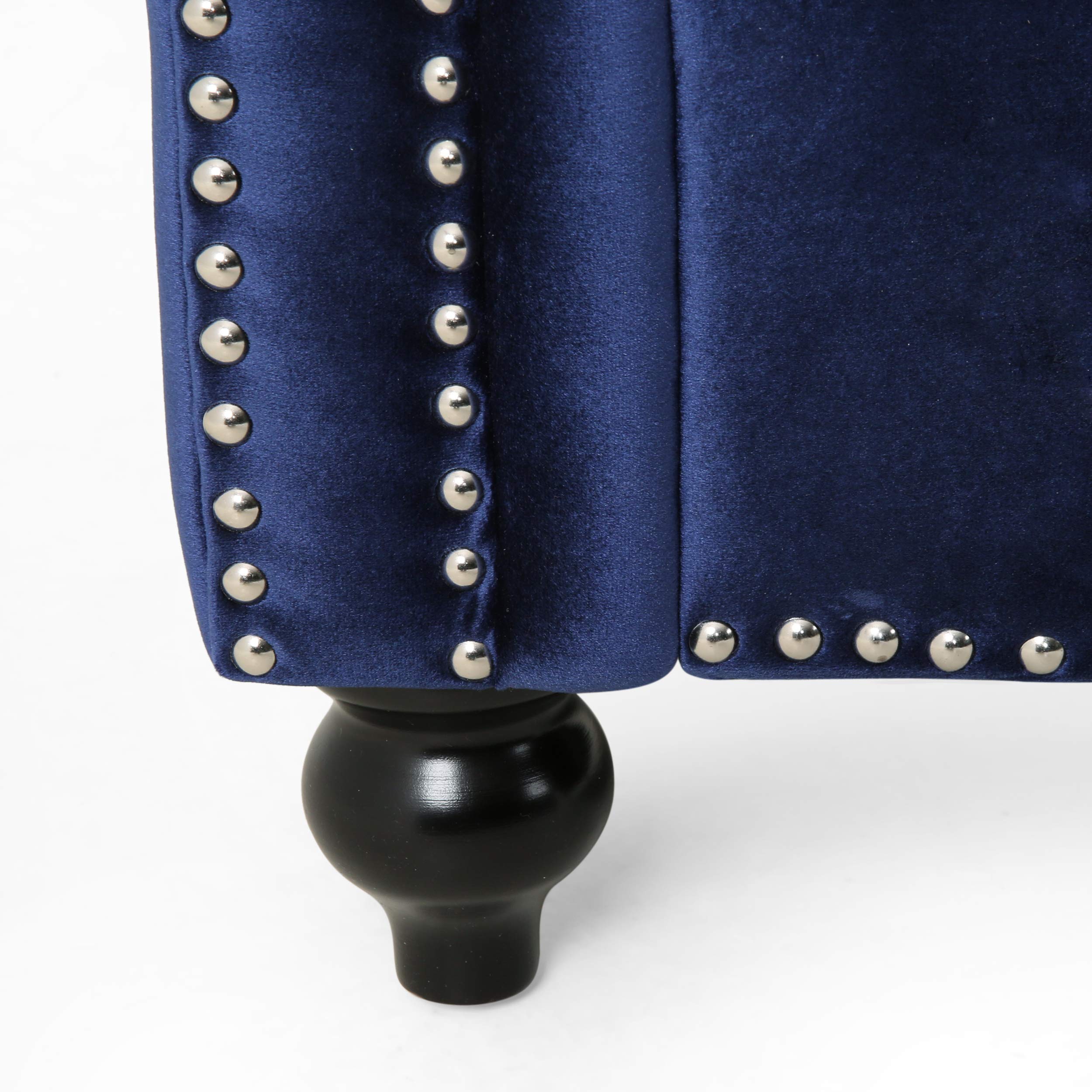 Christopher Knight Home Brinkhaven Love Seats, Midnight Blue + Dark Brown