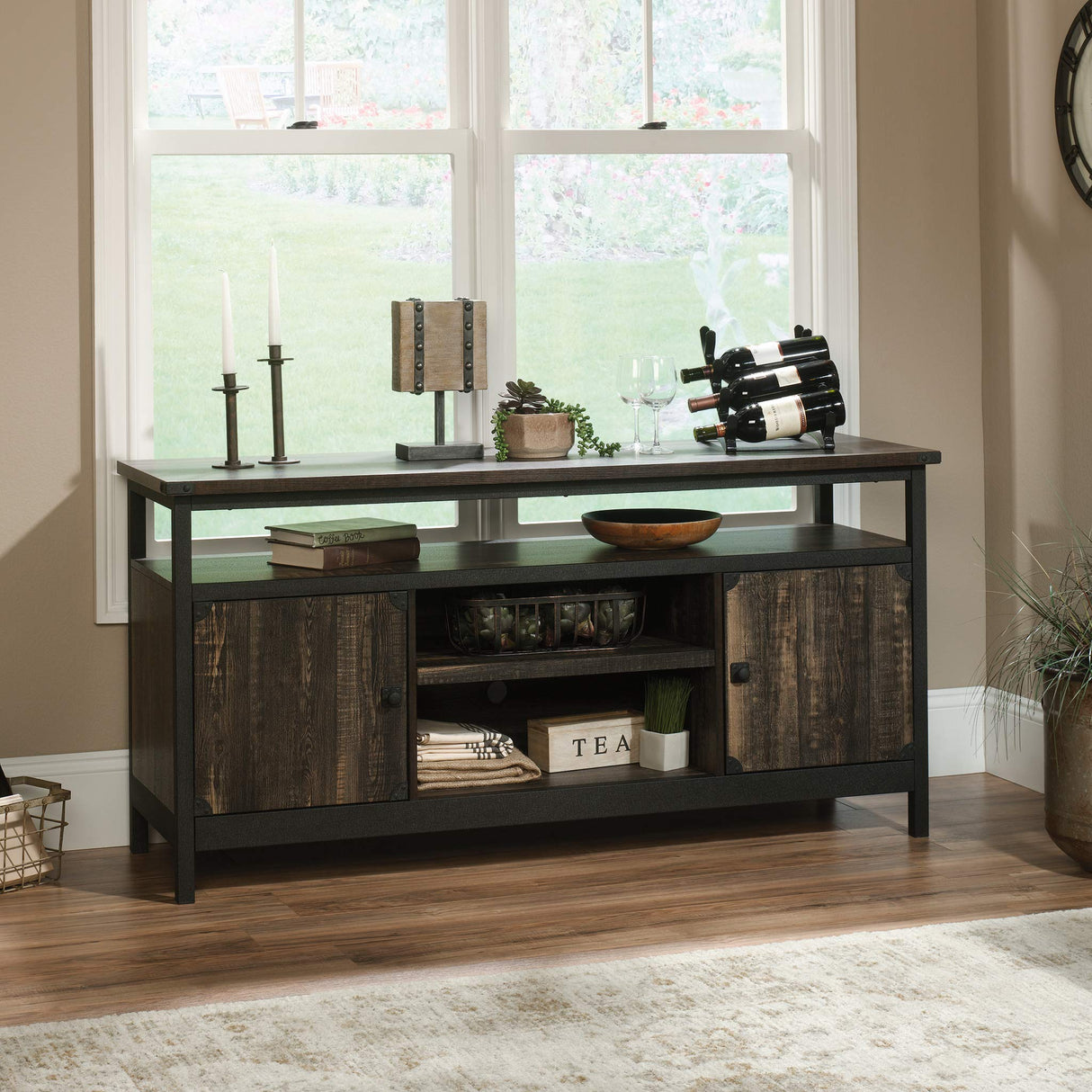 Steel River Metal & Wood Credenza with Doors