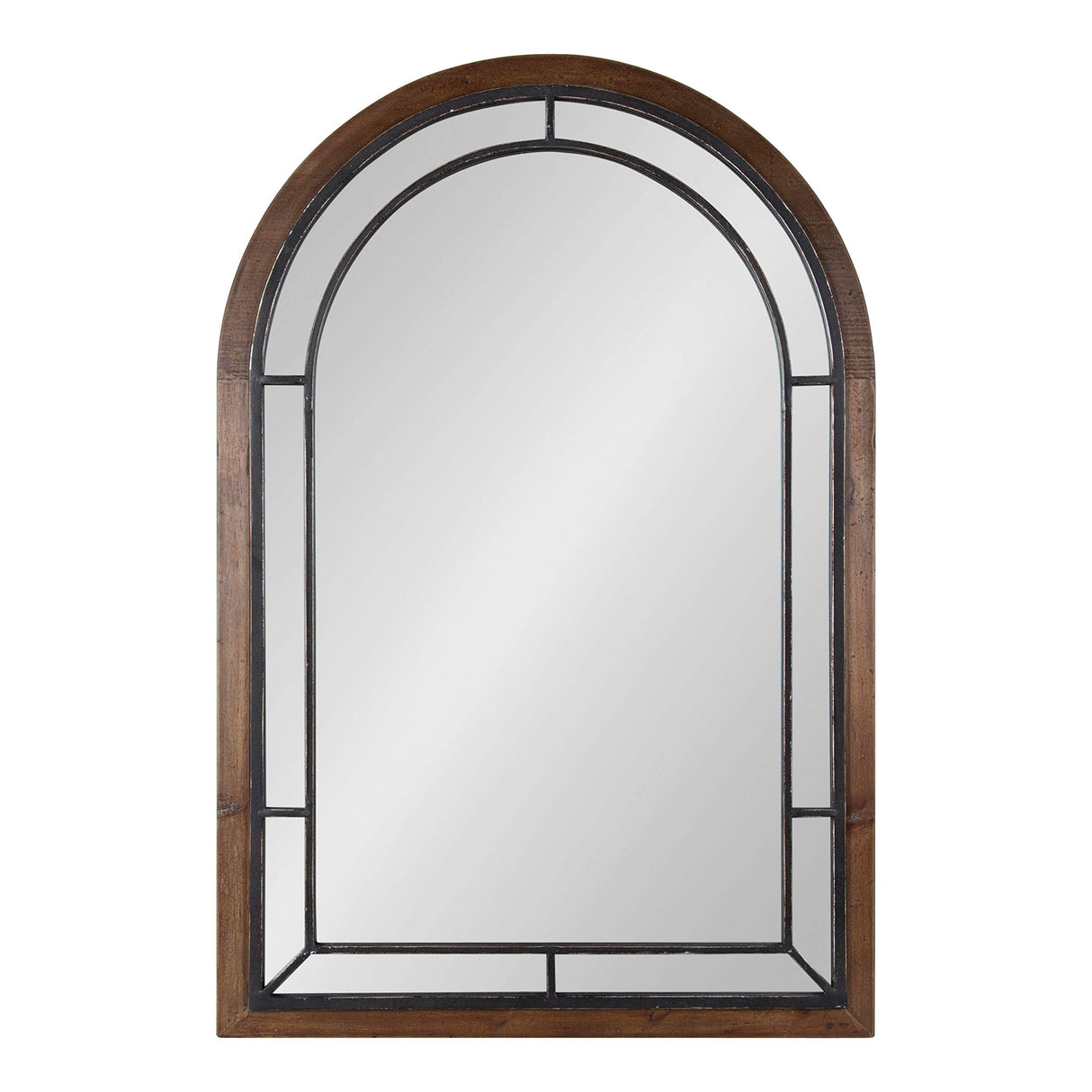 Audubon Farmhouse Wall Mirror, Rustic Brown