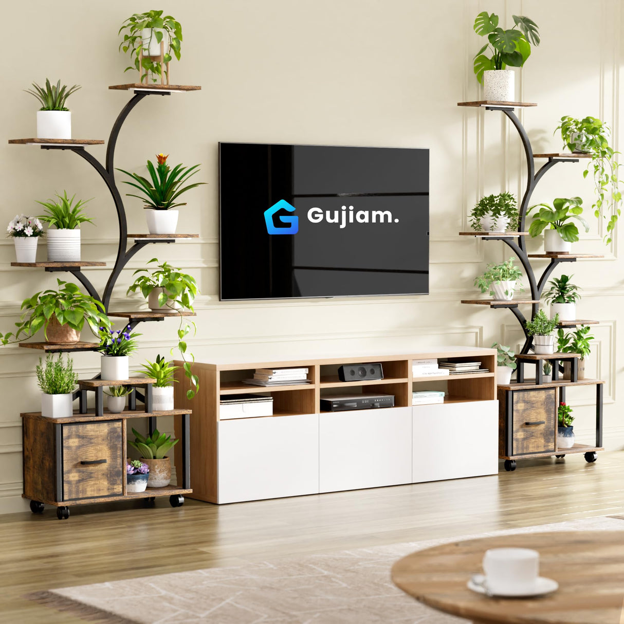 LumiGrow 9 – 9 Tier Rolling Plant Shelf with Grow Lights & Timer