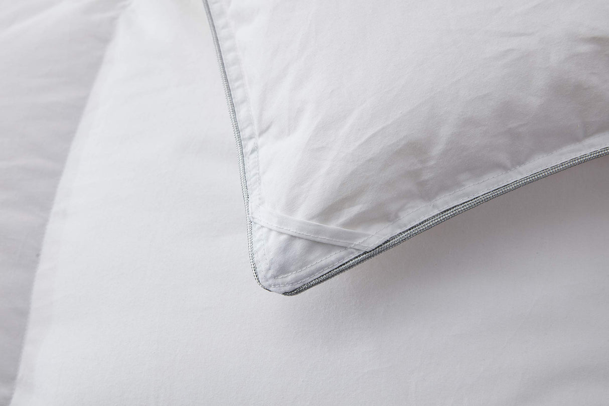 Winter Goose Feathers and Down Comforter Twin Size Duvet Insert, 100% Cotton Cover,