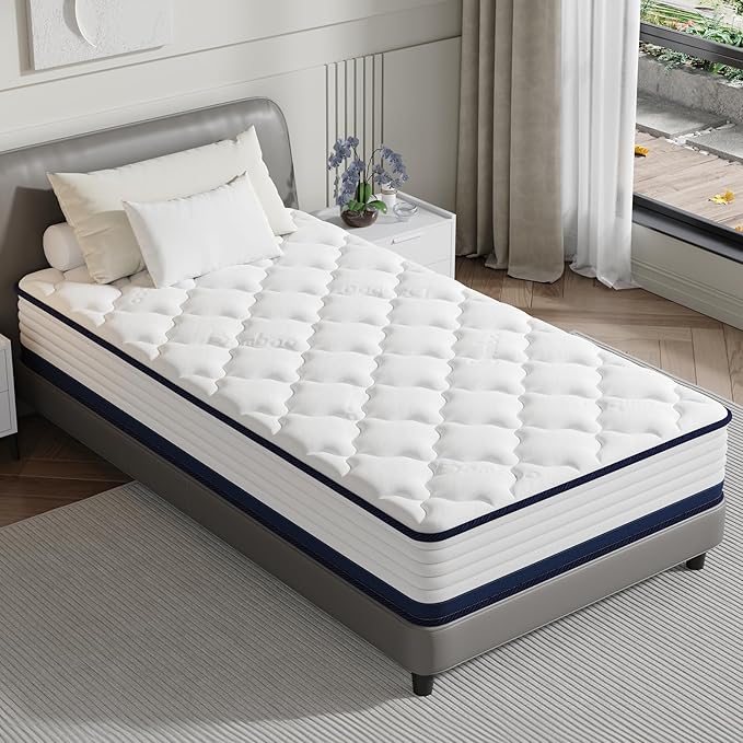 Queen Mattress, 12 Inch Hybrid Mattress, Pocket Spring & Gel Memory Foam